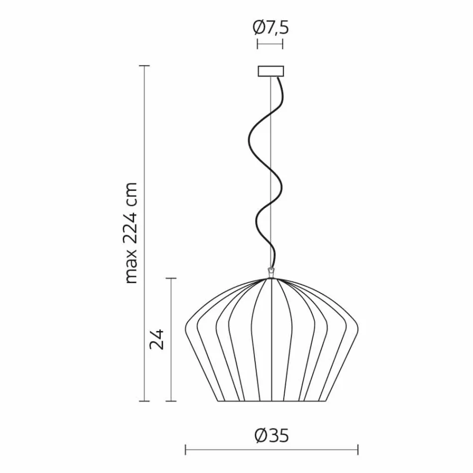 Lampa wisząca z błyszczącej białej ceramiki w 4 kształtach - Oasis Viadurini