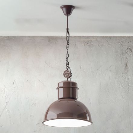 Kolorowa ceramiczna lampa wisząca w stylu industrialnym - Gennina Viadurini