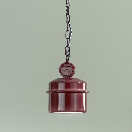 Kolorowa ceramiczna lampa wisząca w stylu industrialnym - Liotta Viadurini