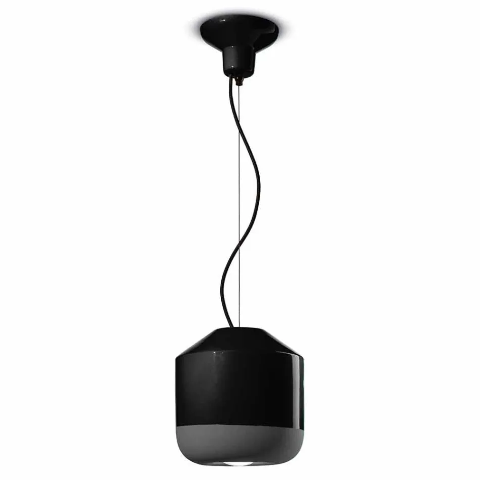 Lampa wisząca z kolorowej ceramiki Made in Italy - Ferroluce Bellota Viadurini