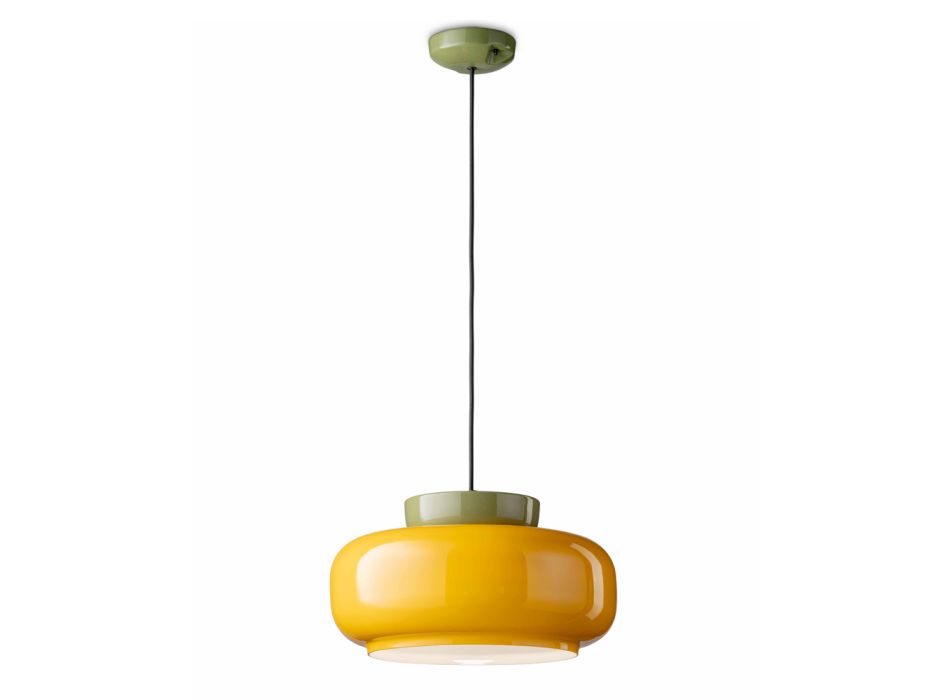 Ceramiczna lampa wisząca o różnych wykończeniach Made in Italy - Corcovado Viadurini