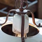 Lampa ceramiczna zawieszenie i metalu Emily kraju Ferroluce Viadurini