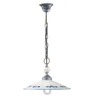 Ręcznie robiona ceramiczna i żelazna lampa wisząca w stylu vintage - Asti Viadurini