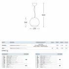 Lampa wisząca ceramiczna kula Aldo Bernardi Viadurini