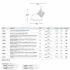 Lampa wisząca szkliwa ceramicznego 10 Aldo Bernardi Viadurini