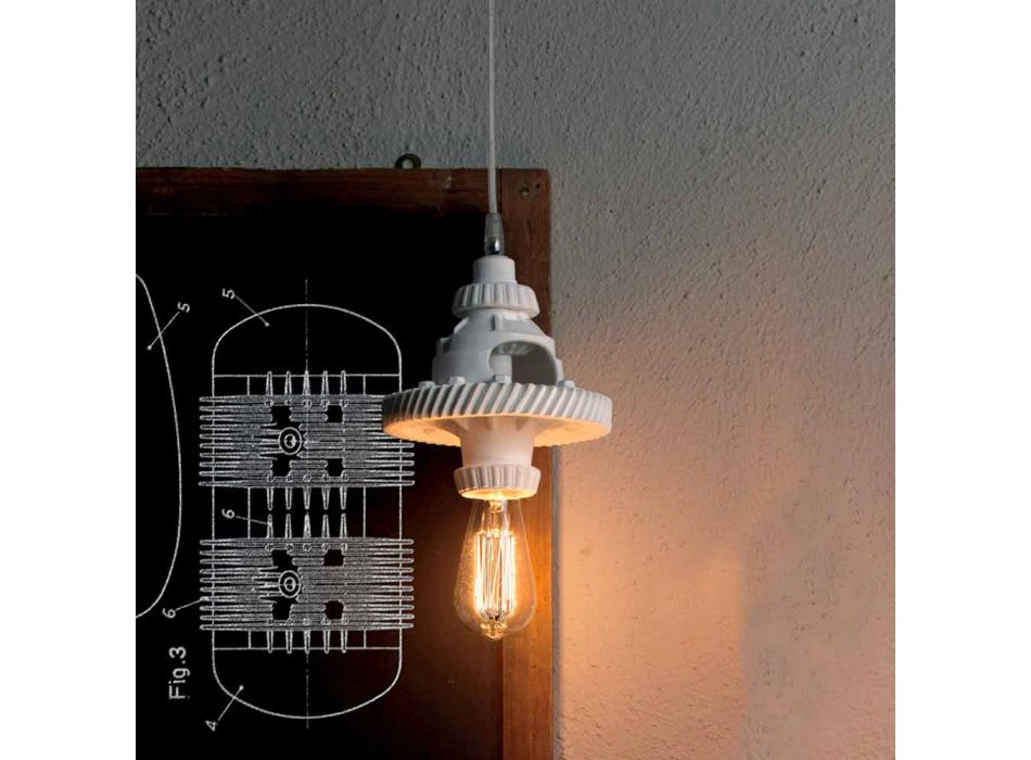 Lampa wisząca z ceramiki w 3 wykończeniach o nowoczesnym designie - futuryzm Viadurini