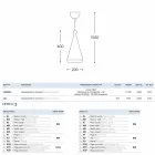 Lampa wisząca szkliwa ceramicznego 2 LED lub standardowe Viadurini