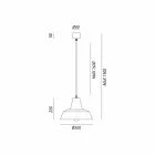 Lampa antyczny zawieszenie żelazo dzwon Wirginia Il Fanale Viadurini