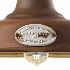 Lampa zabytkowe zawieszenia żelaza i ceramiczne Teresa Ferroluce Viadurini