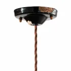 Lampa żelaza i ceramiki zawieszenie Corten Lois Ferroluce Viadurini