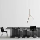 Lampa wisząca z litego drewna w różnych wykończeniach Made in Italy - Orlov Viadurini