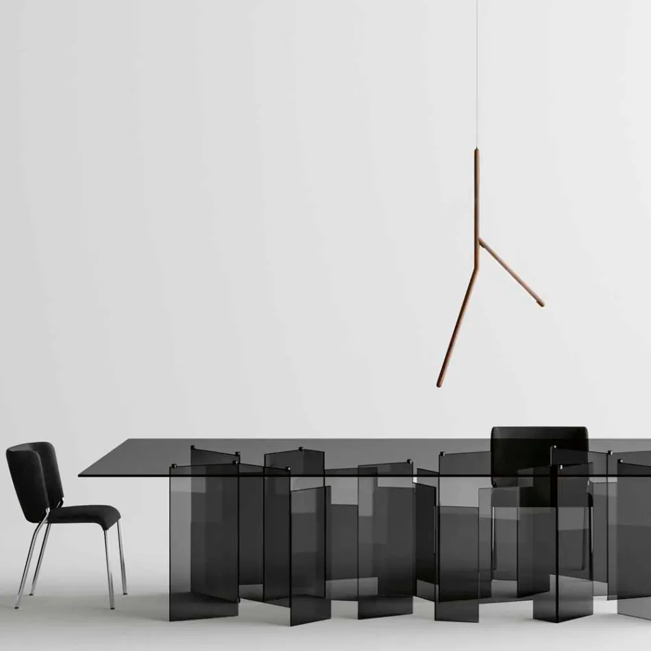 Lampa wisząca z litego drewna w różnych wykończeniach Made in Italy - Orlov Viadurini