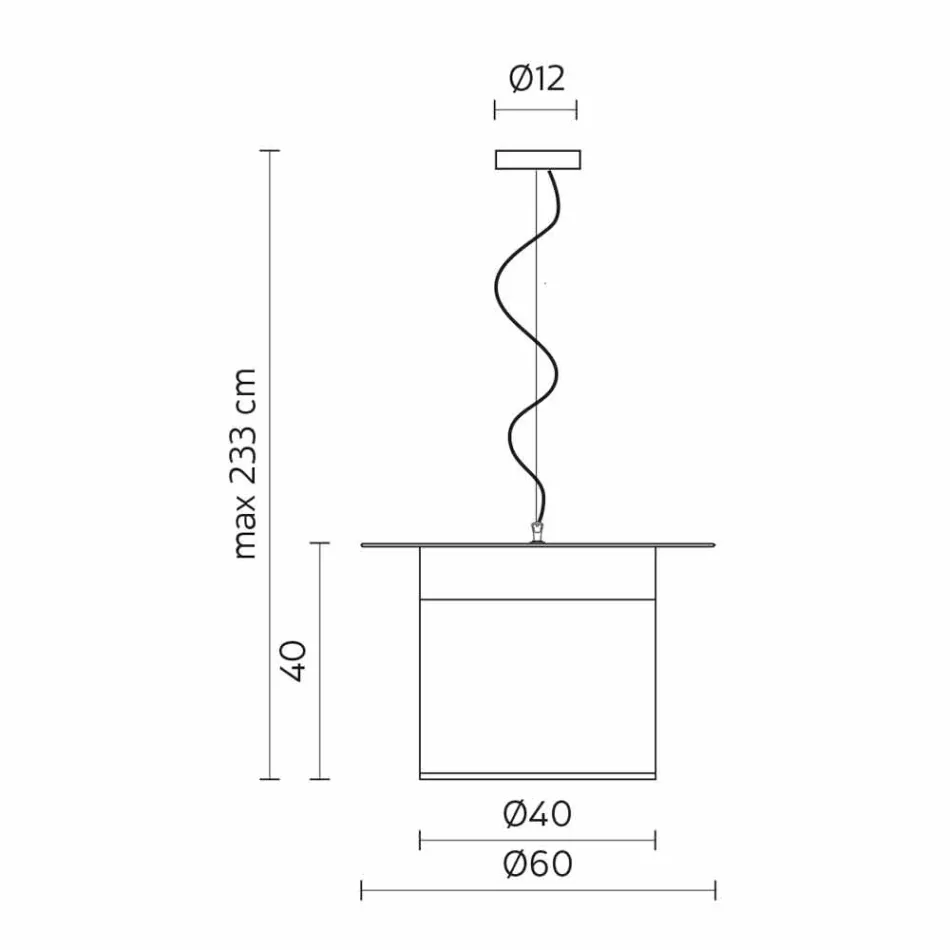 Lampa wisząca z białego płótna w kształcie cylindra, wyprodukowana we Włoszech - Magic Viadurini