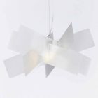 Lampa wisząca z metakrylanu wyprodukowana we Włoszech, L.69xP.69cm, Nataly Viadurini