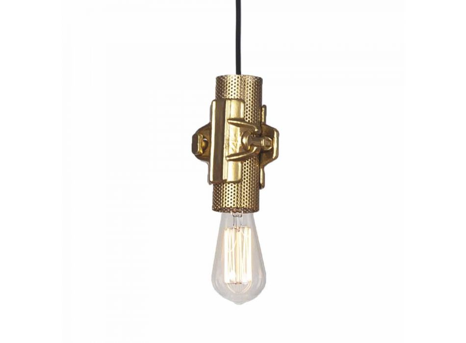 Lampa wisząca w kolorze białym, antracytowym lub złotym metalowym 2 rozmiary - Meccasmo Viadurini