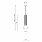 Lampa wisząca w kolorze białym, antracytowym lub złotym metalowym 2 rozmiary - Meccasmo Viadurini