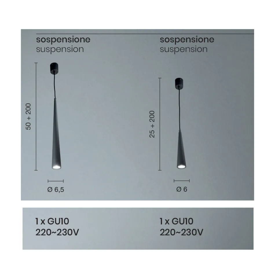 Lampa wisząca w kolorze białym, czarnym lub złotym metalu 2 rozmiary - Girotondo Viadurini