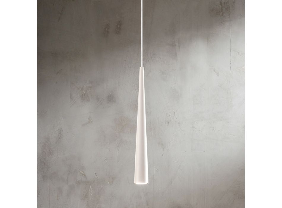 Lampa wisząca w kolorze białym, czarnym lub złotym metalu 2 rozmiary - Girotondo Viadurini
