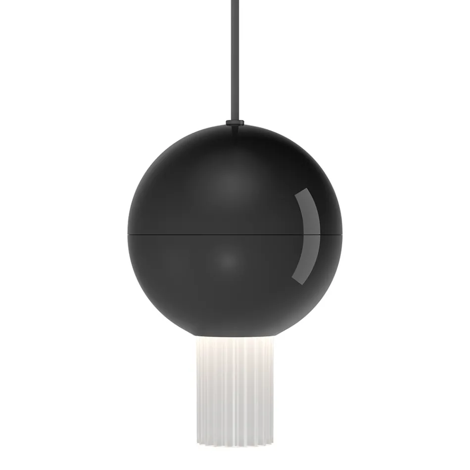 Lampa wisząca Oris z metalu z cylindrami szklanymi Canneté Viadurini
