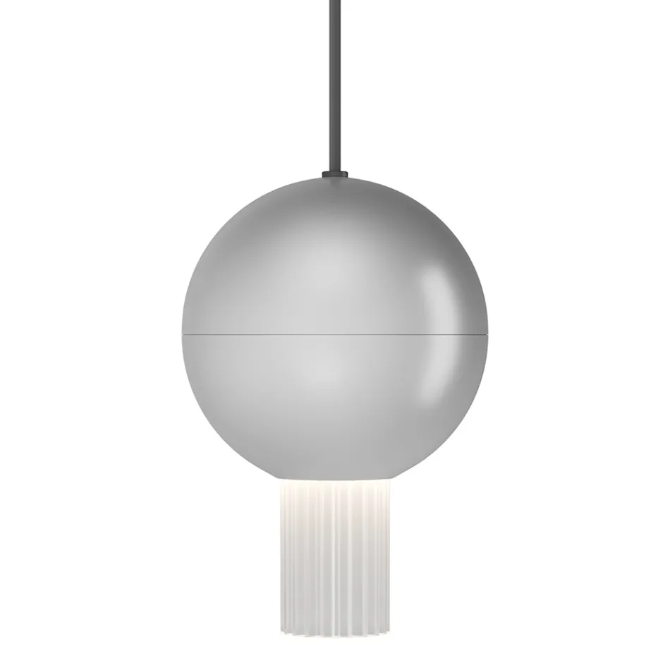 Lampa wisząca Oris z metalu z cylindrami szklanymi Canneté Viadurini