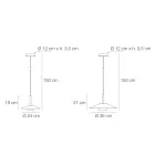 Lampa wisząca Mira Metal w różnych wykończeniach Viadurini