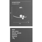 Lampa wisząca z malowanego metalu i dmuchanego szkła - kuropatwa Viadurini