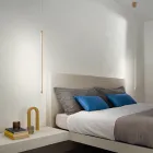 Lampa wisząca z metalu malowanego na złoto z regulowanymi przewodami - pomarańczowa Viadurini