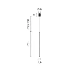 Lampa wisząca z metalu malowanego na złoto z regulowanymi przewodami - pomarańczowa Viadurini