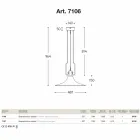 Lampa wisząca z mosiądzu i miedzi młyn z hakiem Viadurini