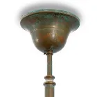 Lampa wisząca z mosiądzu, szkła i IP44, wyprodukowana we Włoszech - Drago Viadurini