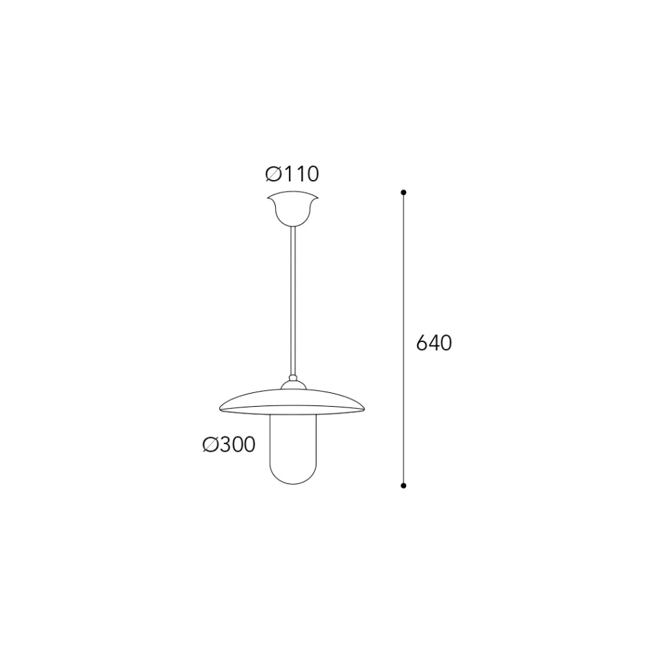 Lampa wisząca z mosiądzu, szkła i IP44, wyprodukowana we Włoszech - Drago Viadurini