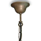 Lampa wisząca Elfico z mosiądzu, szkła opalowego i IP44 Viadurini