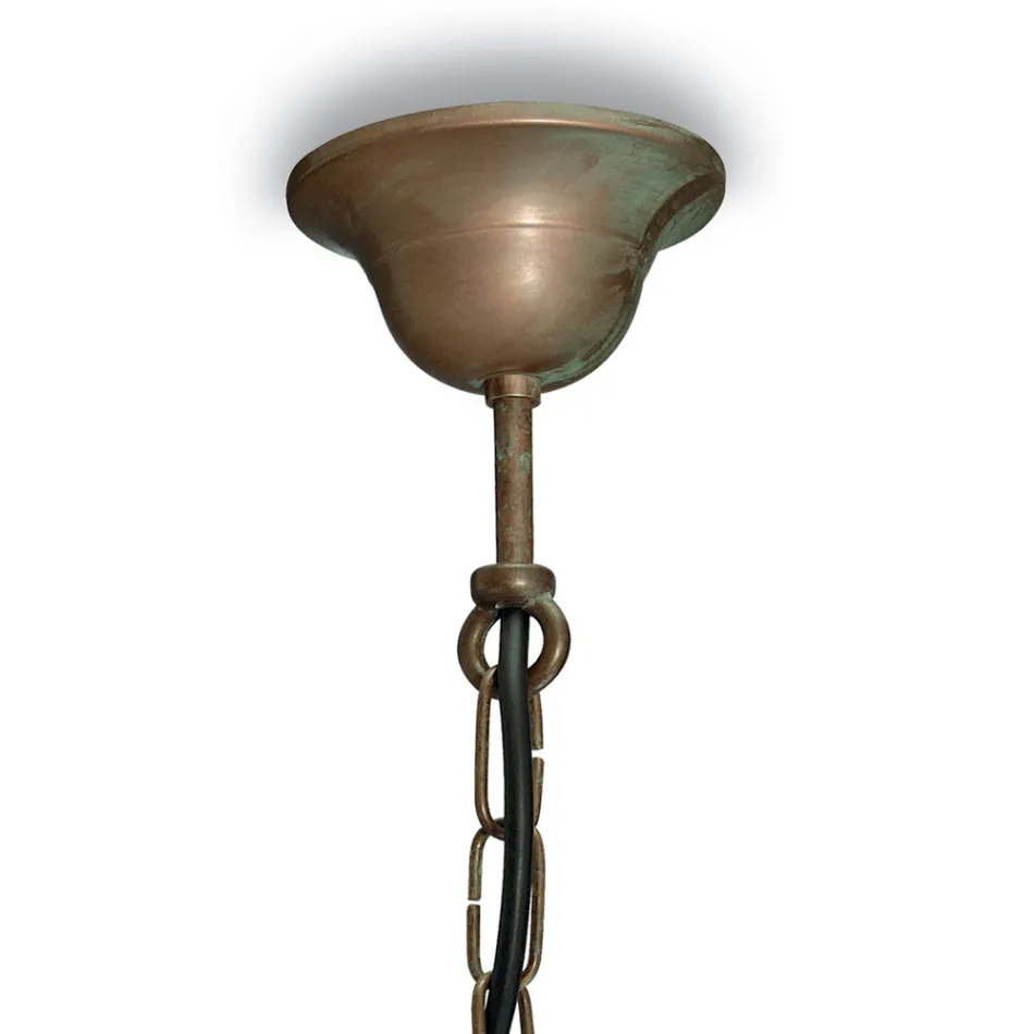 Lampa wisząca Elfico z mosiądzu, przezroczystego szkła i IP44 Viadurini