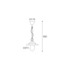 Lampa wisząca Elfico z mosiądzu, przezroczystego szkła i IP44 Viadurini