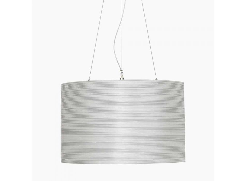 Lampa wisząca w białym polipropylenie o średnicy 60 cm Debby Viadurini