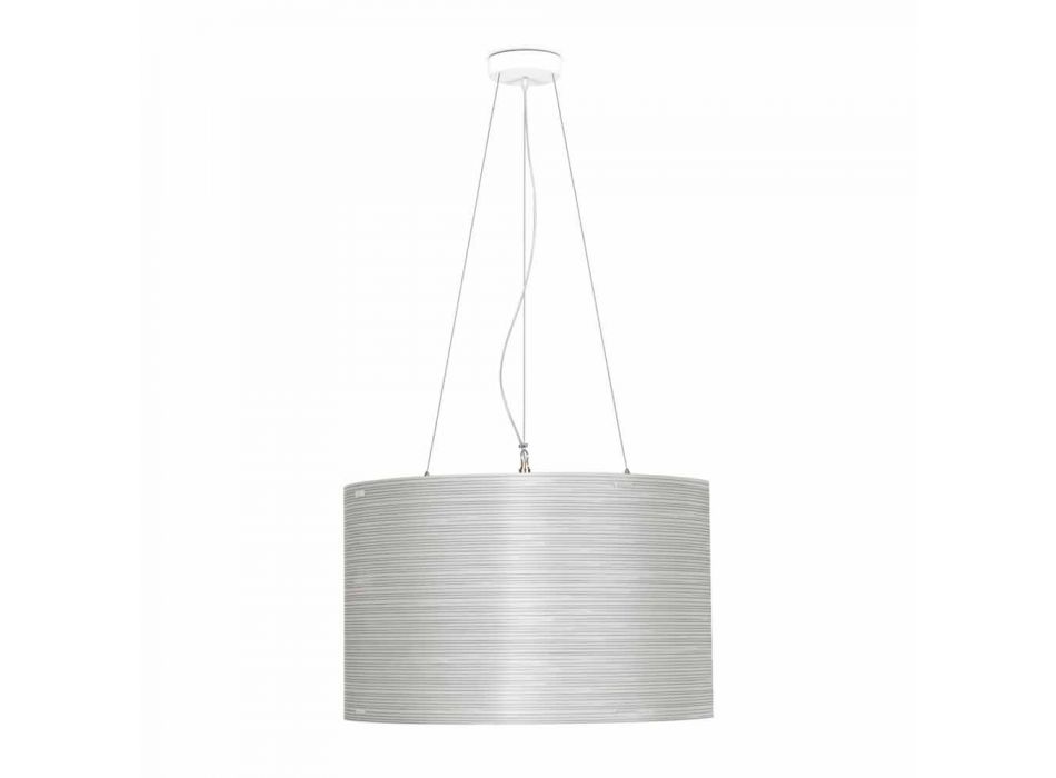 Lampa wisząca w białym polipropylenie o średnicy 60 cm Debby Viadurini