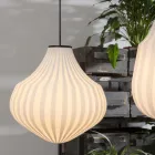 Lampa wisząca z białego szkła w filigranowym stylu Pointed - przyczepa kempingowa Viadurini