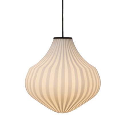 Lampa wisząca z białego szkła w filigranowym stylu Pointed - przyczepa kempingowa Viadurini