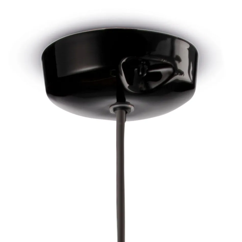 Szklana lampa wisząca w 2 różnych wykończeniach Made in Italy - Afoxe Viadurini