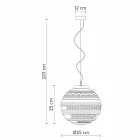 Lampa wisząca z białego satynowego szkła w 2 rozmiarach - Morse Viadurini