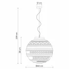 Lampa wisząca z białego satynowego szkła w 2 rozmiarach - Morse Viadurini