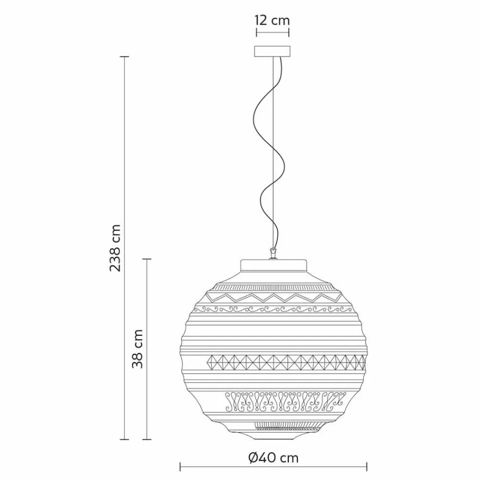 Lampa wisząca z białego satynowego szkła w 2 rozmiarach - Morse Viadurini