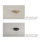 Lampa wisząca z satyny i kolorowego szkła Made in Italy - Trilly Viadurini