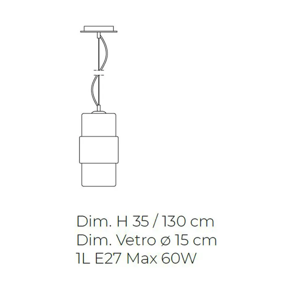 Lampa wisząca z ręcznie dmuchanego szkła w Wenecji 15 cm - Satomi Viadurini