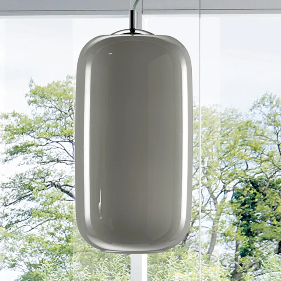 Ręcznie dmuchana szklana lampa wisząca Made in Venice - Bambus Viadurini