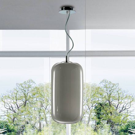 Ręcznie dmuchana szklana lampa wisząca Made in Venice - Bambus Viadurini