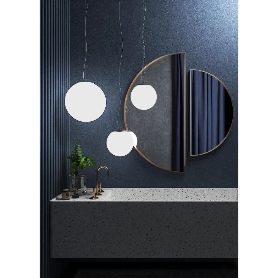 Lampa wisząca z ręcznie dmuchanego szkła weneckiego - księżyc Viadurini