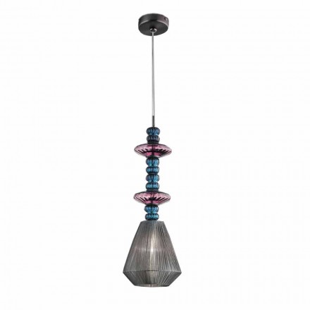 Ręcznie robiona lampa wisząca ze szkła weneckiego Made in Italy - Amilia Viadurini