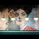 Lampa wisząca z malowanego szkła Made in Italy - Selaron Viadurini