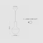 Lampa wisząca z malowanego szkła Made in Italy - Selaron Viadurini